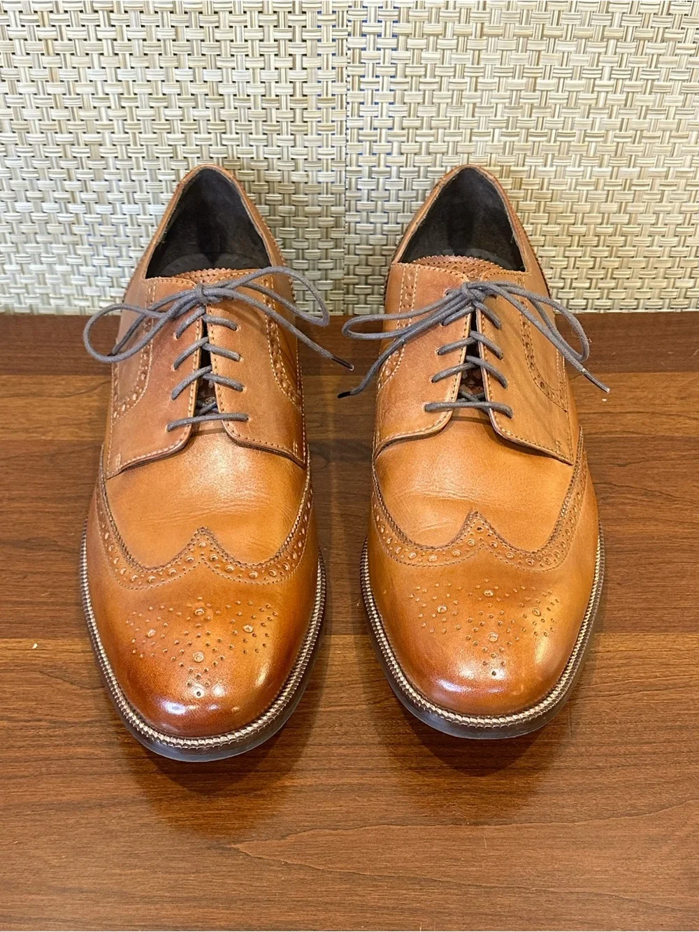 Cole Haan Benton Wingtip Oxford British Tan Leather 13 M